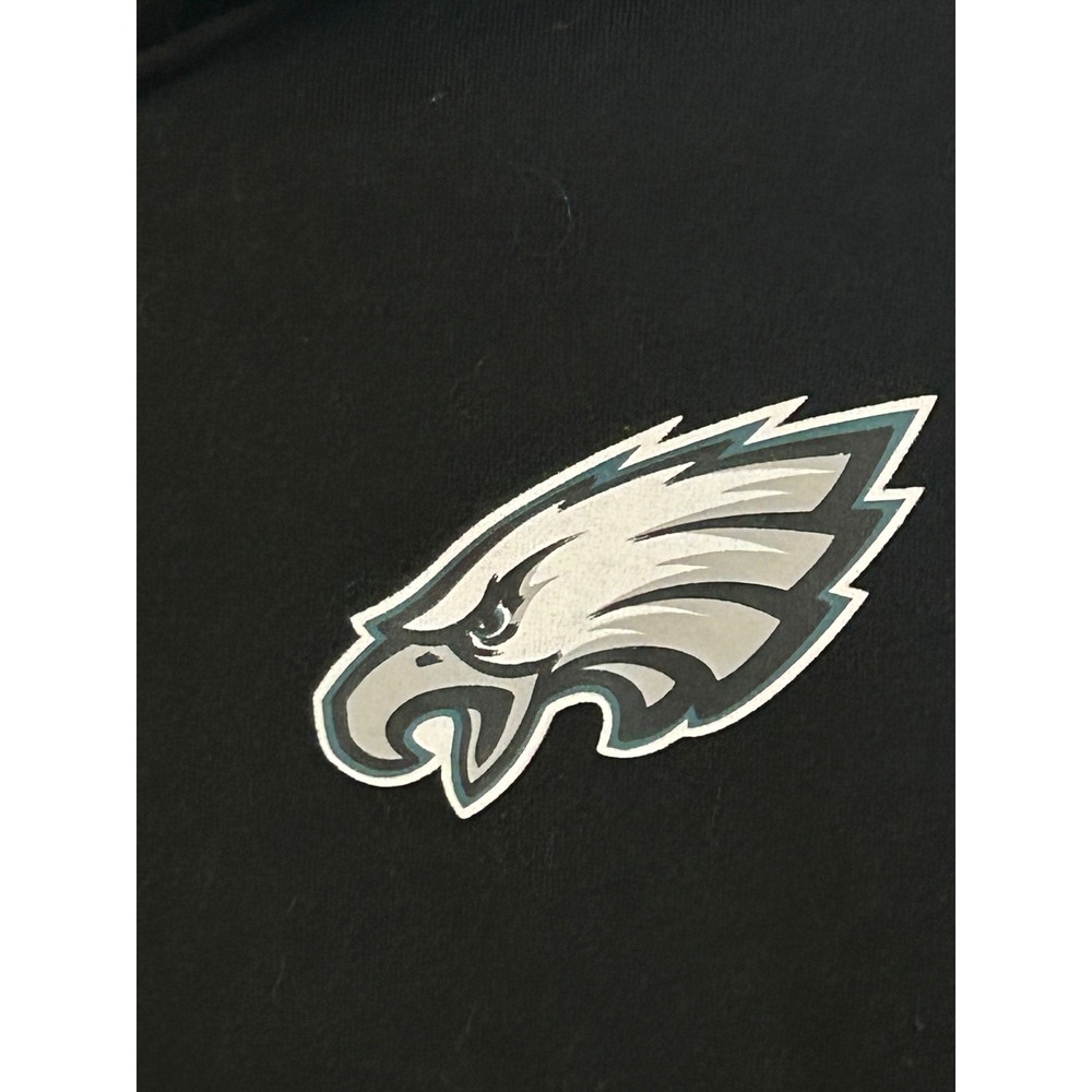 NFL Team Apparel Philadelphia Eagles Full Zip Hoodie Black Men XL Fly Eagles Fly - Picture 3 of 7
